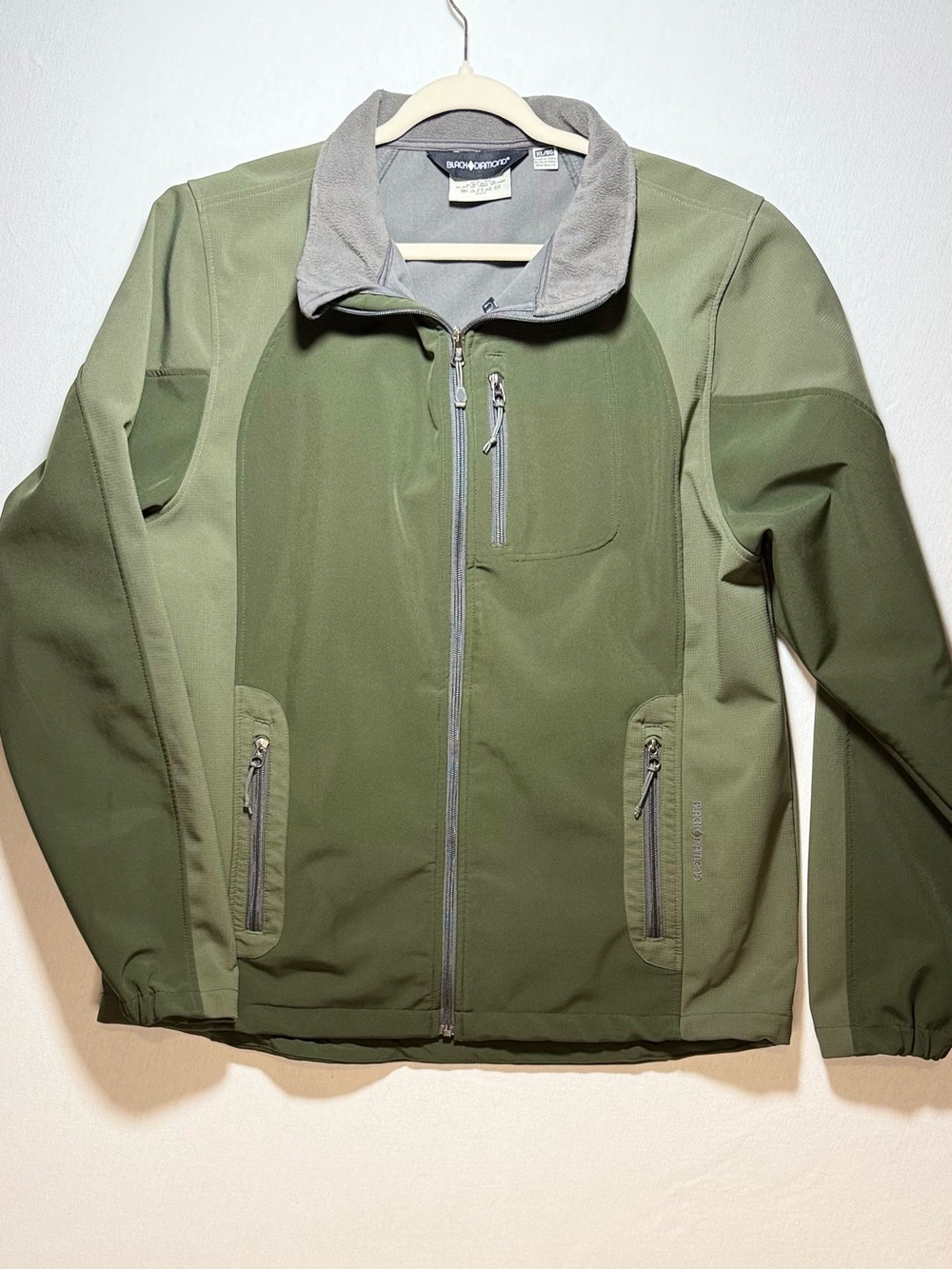 Black Diamond Olive Green Two-Tone Softshell Performance Jacket